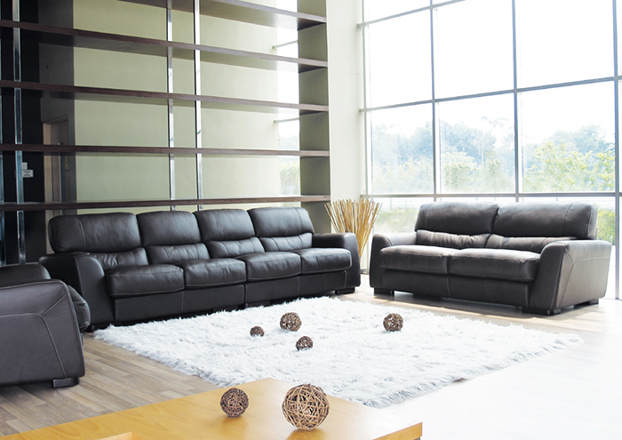 Sofa arrangement speaks volumes about a space